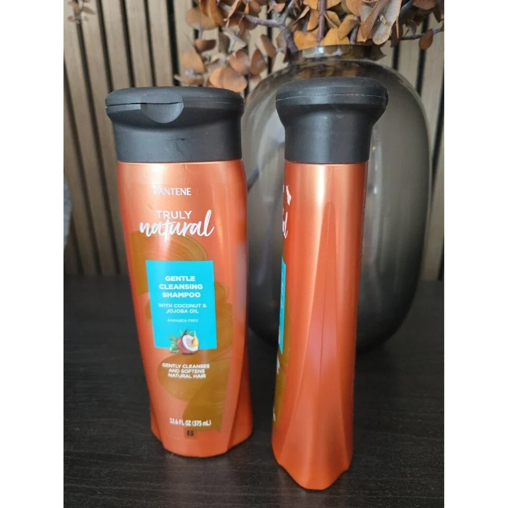 2 Pack Pantene Truly Natural Gentle Cleaning Shampoo  12.6 OZ Coconut Jojoba